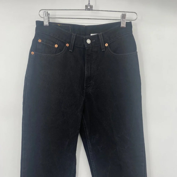 Levi's 512 Vintage‎ 99’ Slim Fit Straight Leg Jeans Womens Sz 7 M 25 Black Denim - Picture 3 of 11